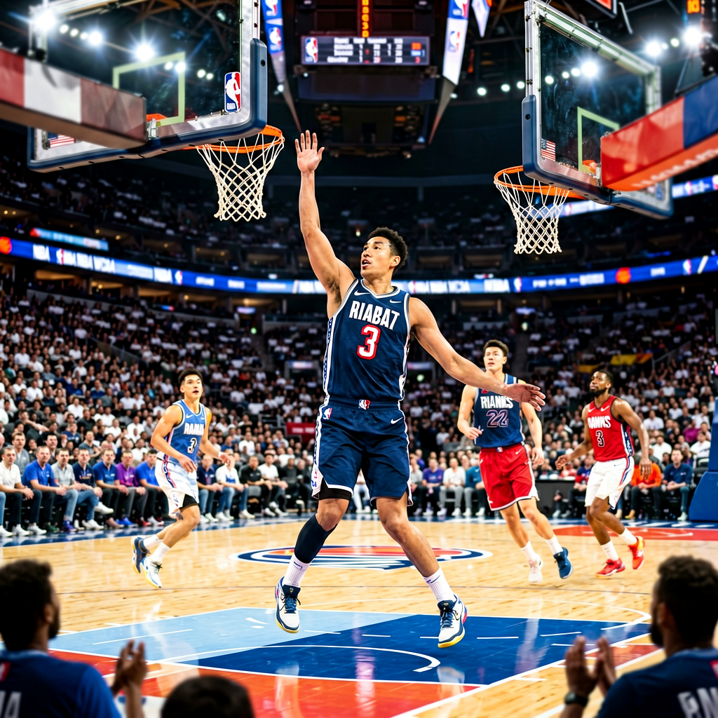 NBA篮球赛场，展示比分网对北美职业篮球联赛的实时比分服务
